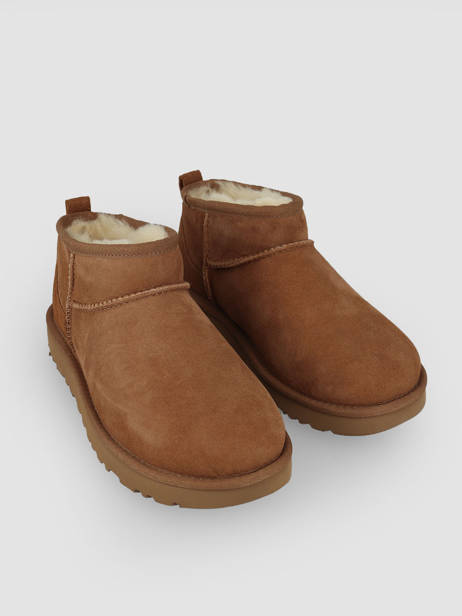 Boots Classic Ultra Mini Uit Leder Ugg Bruin women - 01116109 ander zicht 4