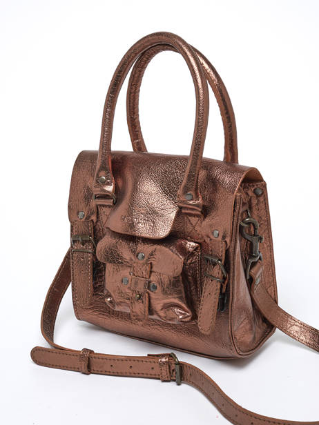 Handtas Vintage Leder Paul marius Roze vintage S ander zicht 2