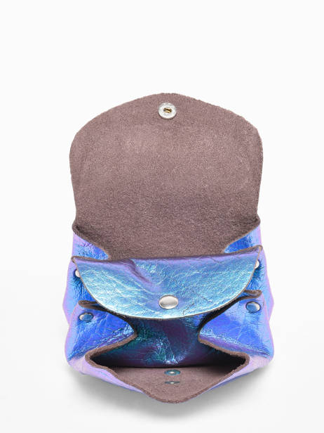 Portemonnee Gustave Scarabee Leder  Paul marius Blauw scarabee GUSTASCA ander zicht 1