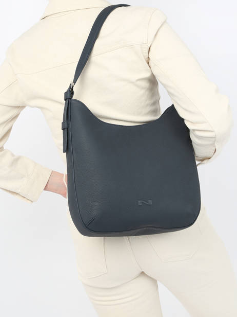 Schoudertas Rumba Leder Nathan baume Blauw nathan 53 ander zicht 1